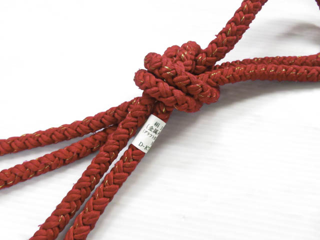 リサイクル　和装小物　帯締め　丸組　手組　撚房　振袖用　金糸　未使用品　